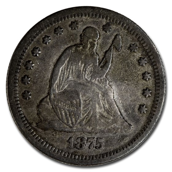 1875-S Liberty Seated Quarter VF 1875-S Liberty Seated Quarter VF